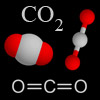 Carbon dioxide molecule representations
