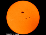 Rotating Sun with Sunspots