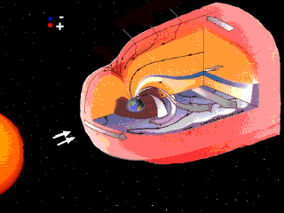 Resultado de imagen de magnetosfera terrestre animaciones gifs