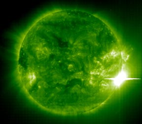 A large solar flare as viewed in the ultraviolet